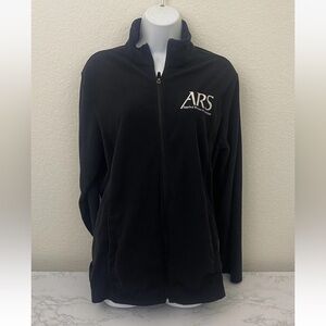 Lands' End Outfitters Zip Up Fleece Jacket Men's L Slot Pockets ARS Rese…​